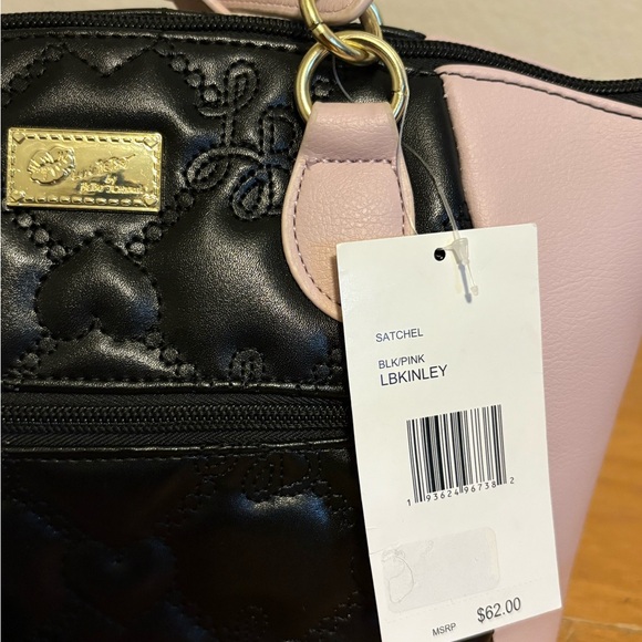 Betsy’s Johnson Black & Pink Handbag - Picture 6 of 8